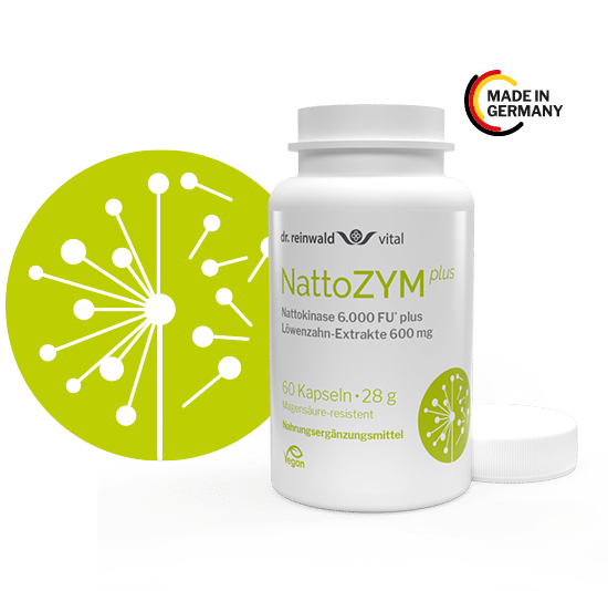 NattoZYM plus - Nattokinase und Löwenzahn-Extrakte von dr.reinwald vital